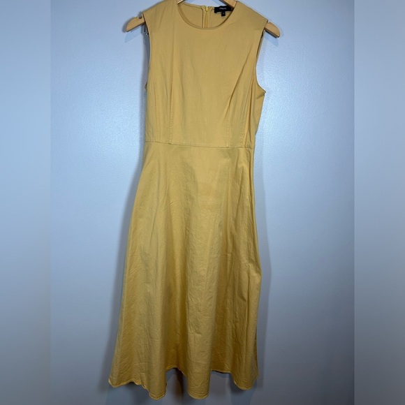 Theory Classic Chino Volume Dart Yellow Dress - Picture 6 of 11